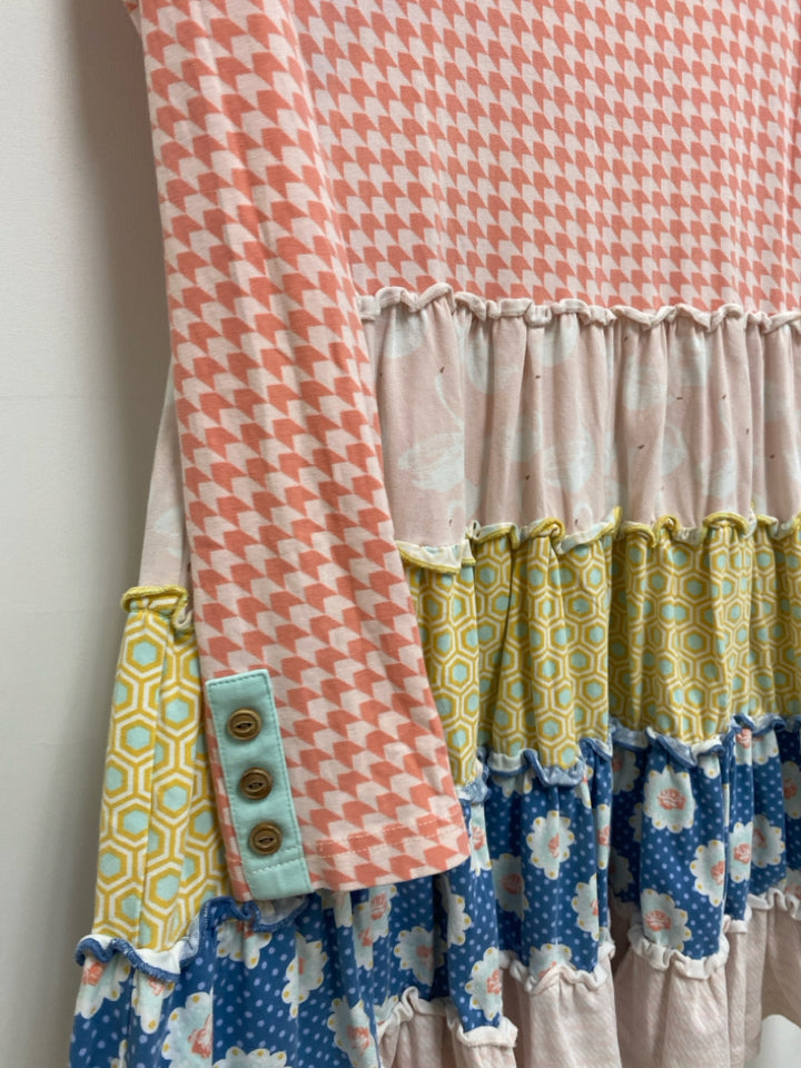 Shrimp&amp;Grits Kids SIZE 11/12 Aqua/Coral Yellow Assorted Print Girl&