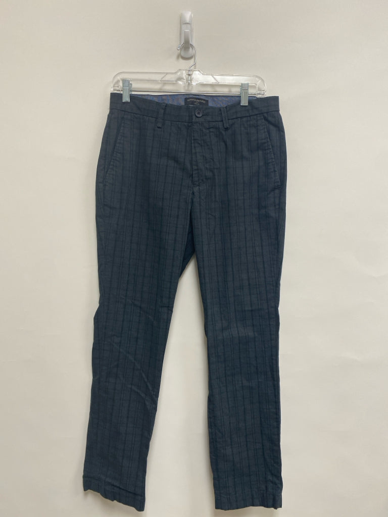 Banana Republic Size 30 Dark Green Plaid Men&