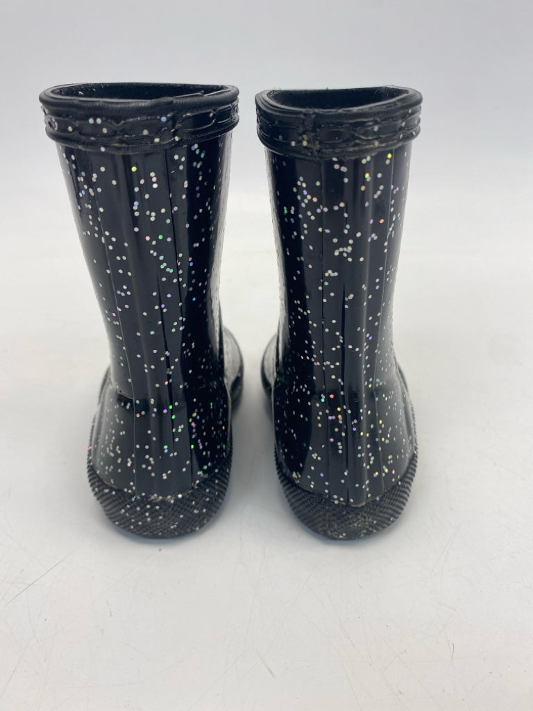 Hunter SIZE 4 Black Glitter Girl&