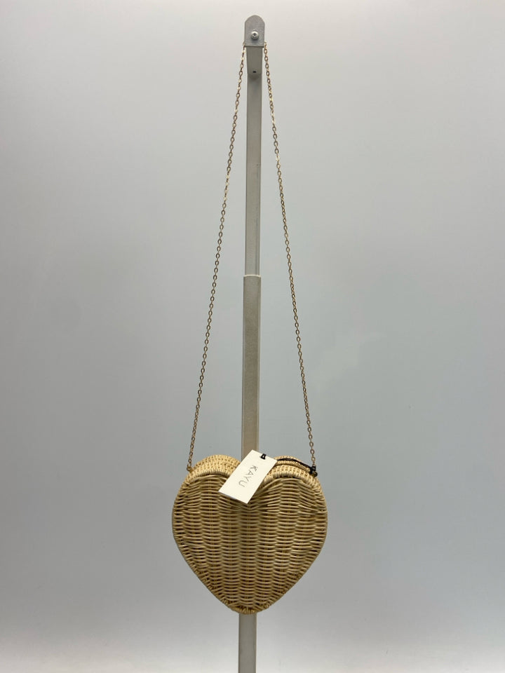 NWT Kayu Natural Straw Crossbody