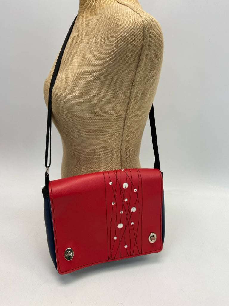 Red White/Navy Dot(s) Crossbody