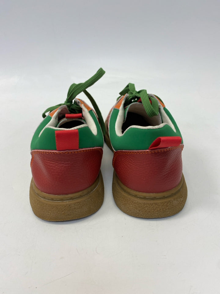 Size 44 Green Red/Orange Lace-Up Men&
