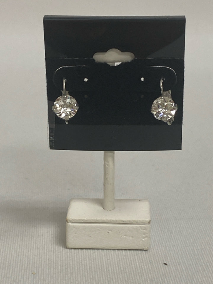 sabika Clear Silver Color Circles Earrings