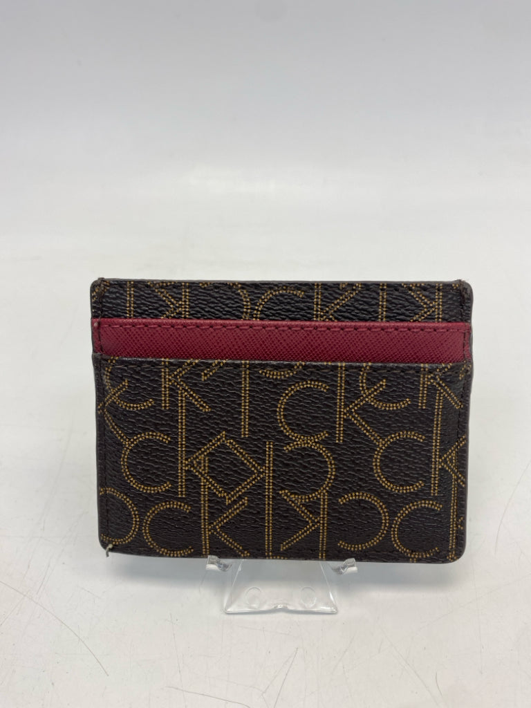 Calvin Klein Dark Brown Burgundy Signature Misc. Accessory