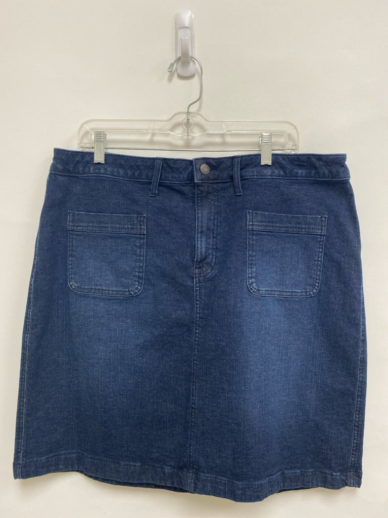 NWT Croft/Barrow Size 18 Dark Blue Denim Ladies Skirt