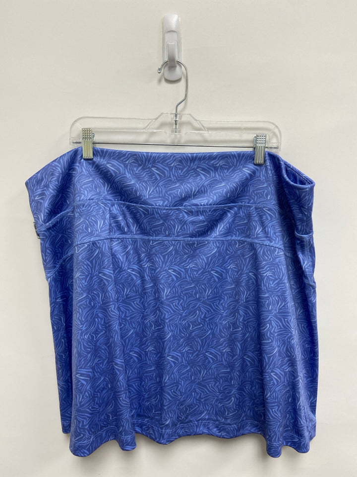 NWT Greg Norman  SIZE  XXL Periwinkle Powder Blue Lines Plus Size Athletic Skort