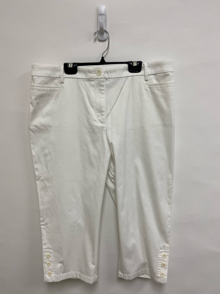 NWT Talbots Size 14P White Cropped Petite Pants
