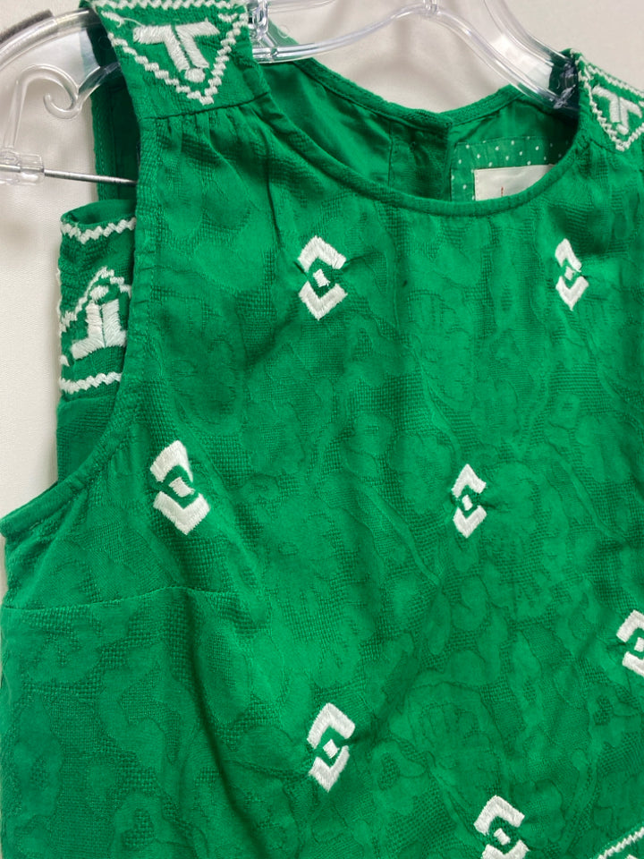 Anthropologie Size 4 Green White Embroidered Maxi Ladies 2pc Skirt