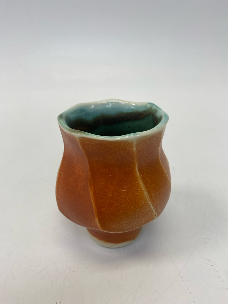 Orange Turquoise Pottery
