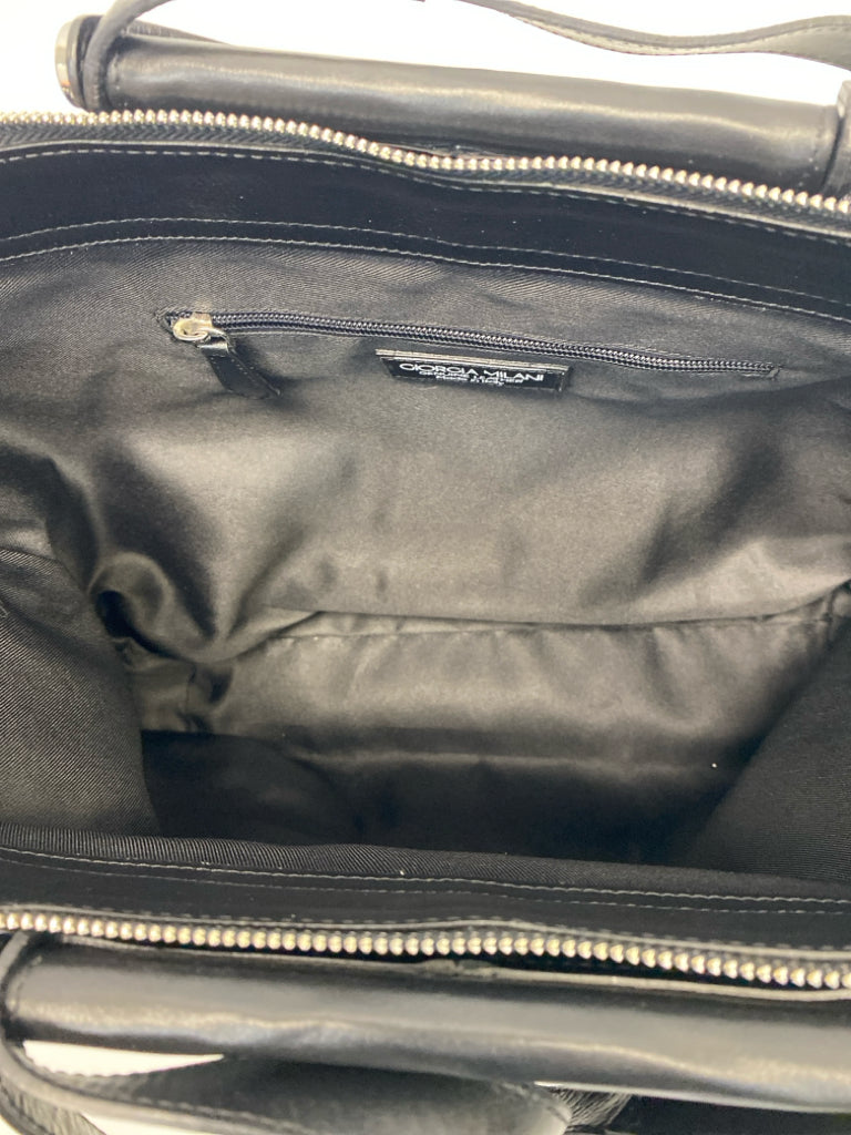 Giorgia Milani Black Woven Handbag