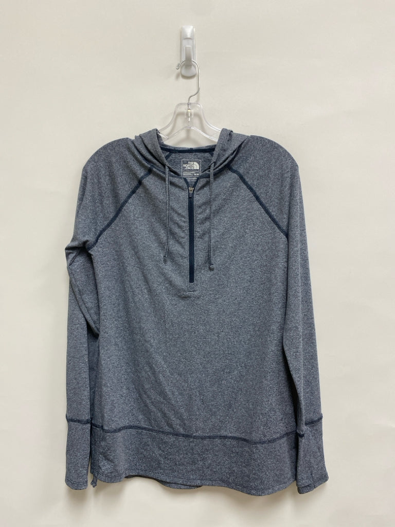 North Face Size M Navy/Gray Mottled Quarter Zip Ladies Pullover