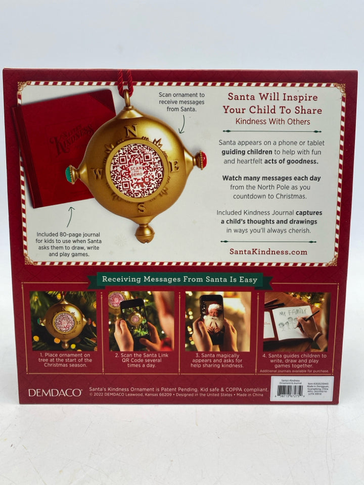 NEW/BOX Demdaco Gold Red/White Christmas