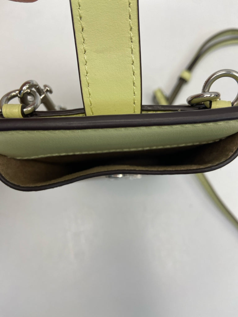 Coach  Size Brown Lime Green Signature Crossbody
