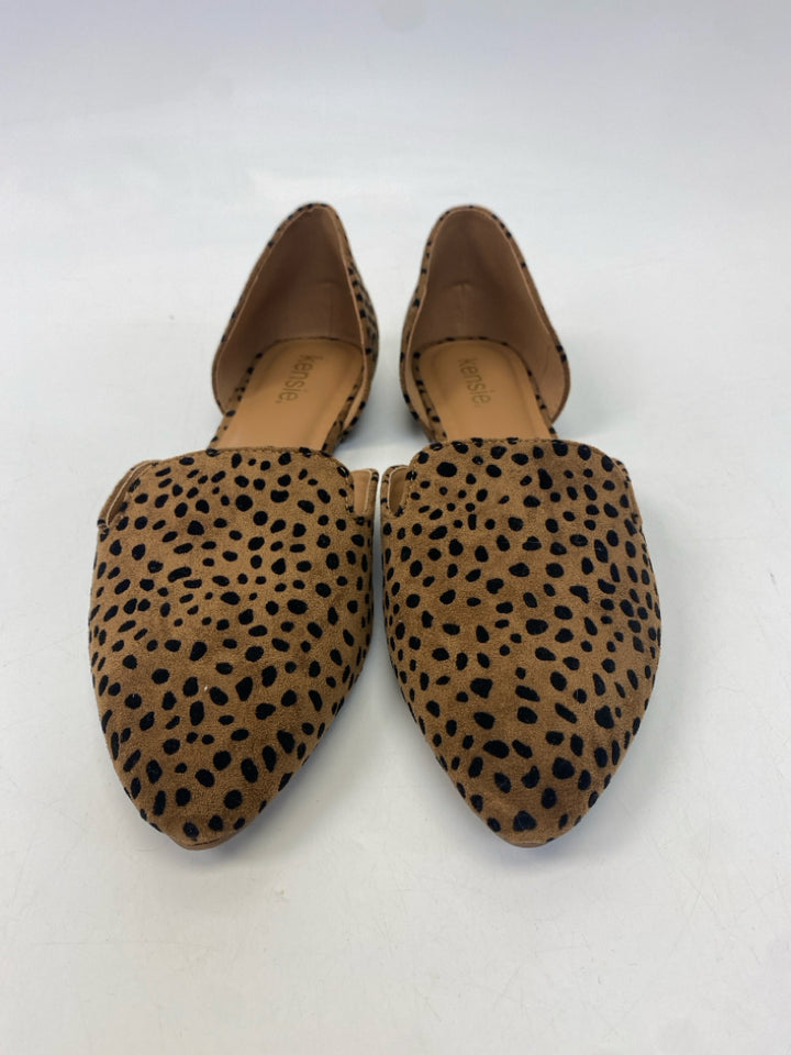 Kensie  Size 9.5 Brown/Black Animal Print Flats