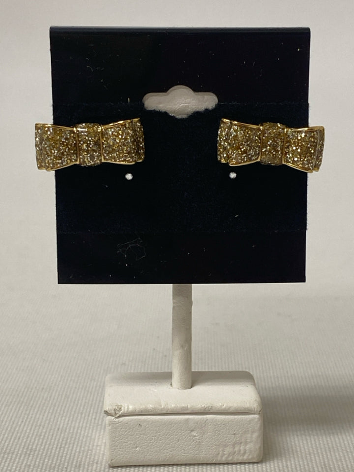 Kate Spade Gold Color Silver Color Bows Earrings