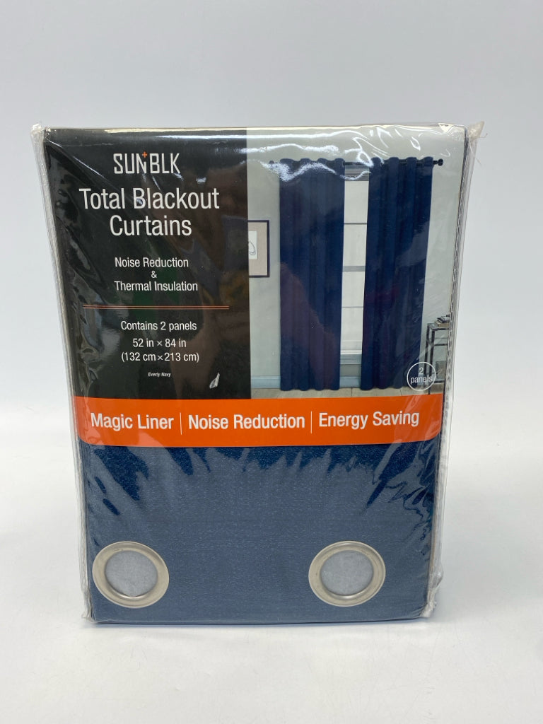 NEW/PKG Blue Curtains