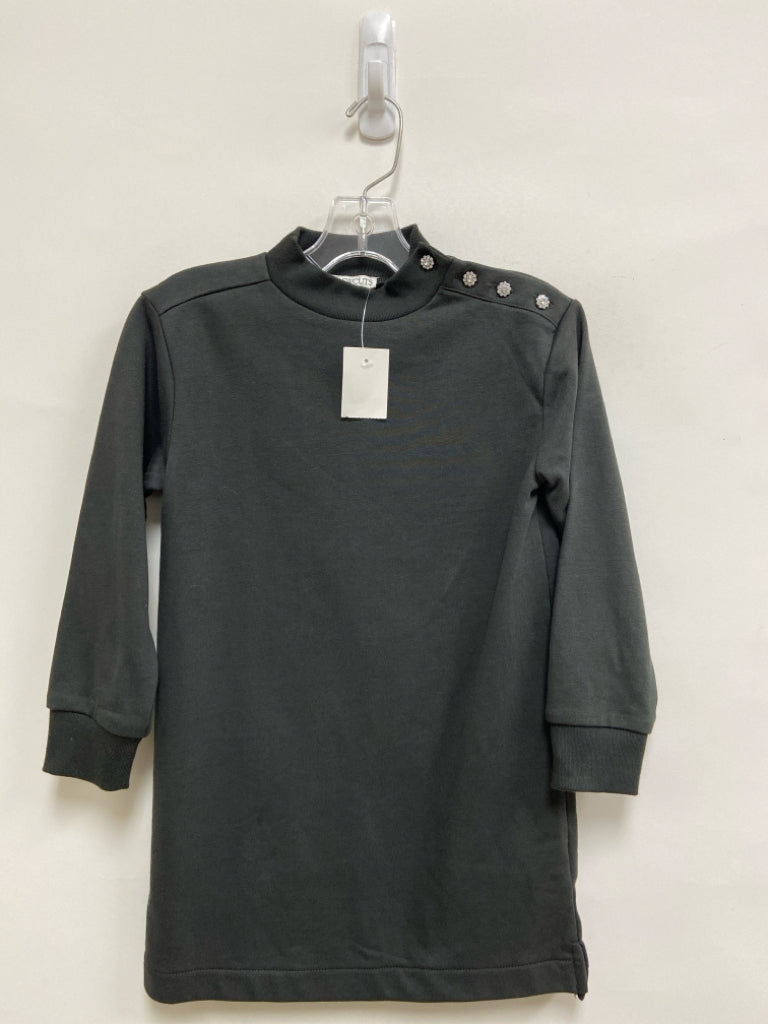 NWT Crew Cuts SIZE 6 Charcoal Buttons Long Sleeve Girl&