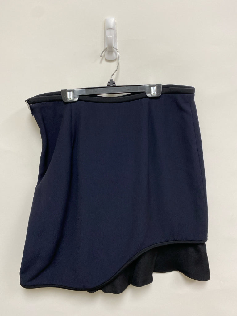 3.1 Phillip Lim Size 10 Dark Navy Black Trimmed Ladies Skirt