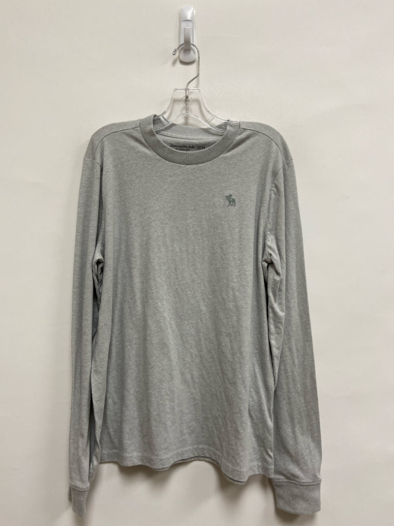 Abercrombie Kids SIZE 17/18 Gray Long Sleeve Tee Boy&