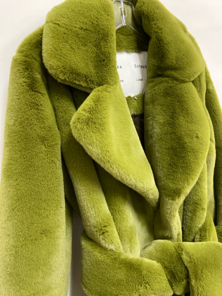 Proenza Schouler Size XS Green Faux Fur Ladies Jacket