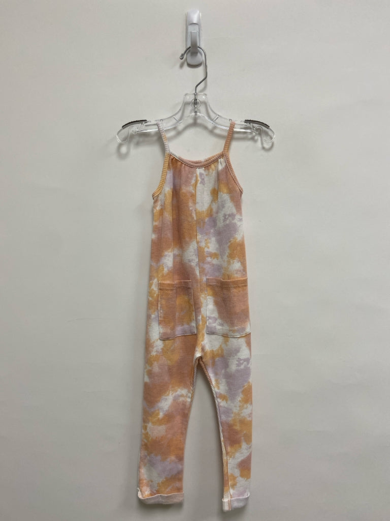 SIZE 3T Peach White/Lavender Tie Dye Sleeveless Girl&
