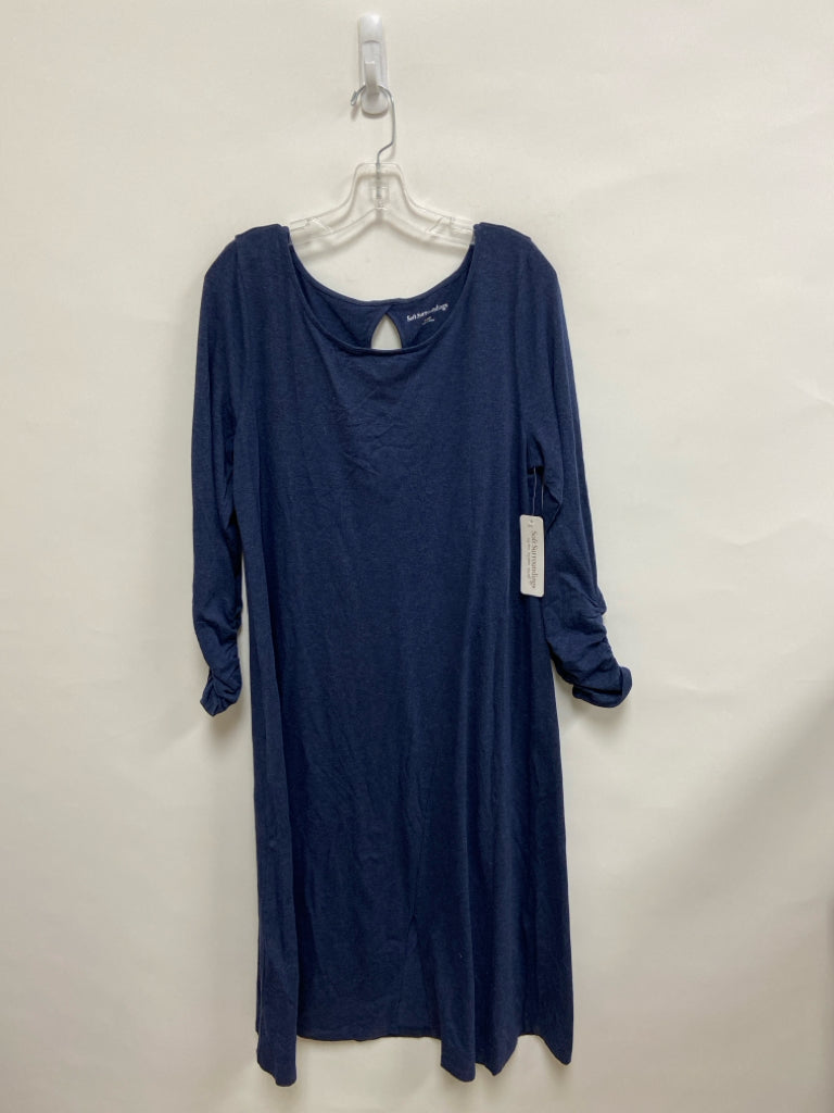 NWT Soft Surroundings Size XL Navy Mottled Long Sleeve Ladies Dress