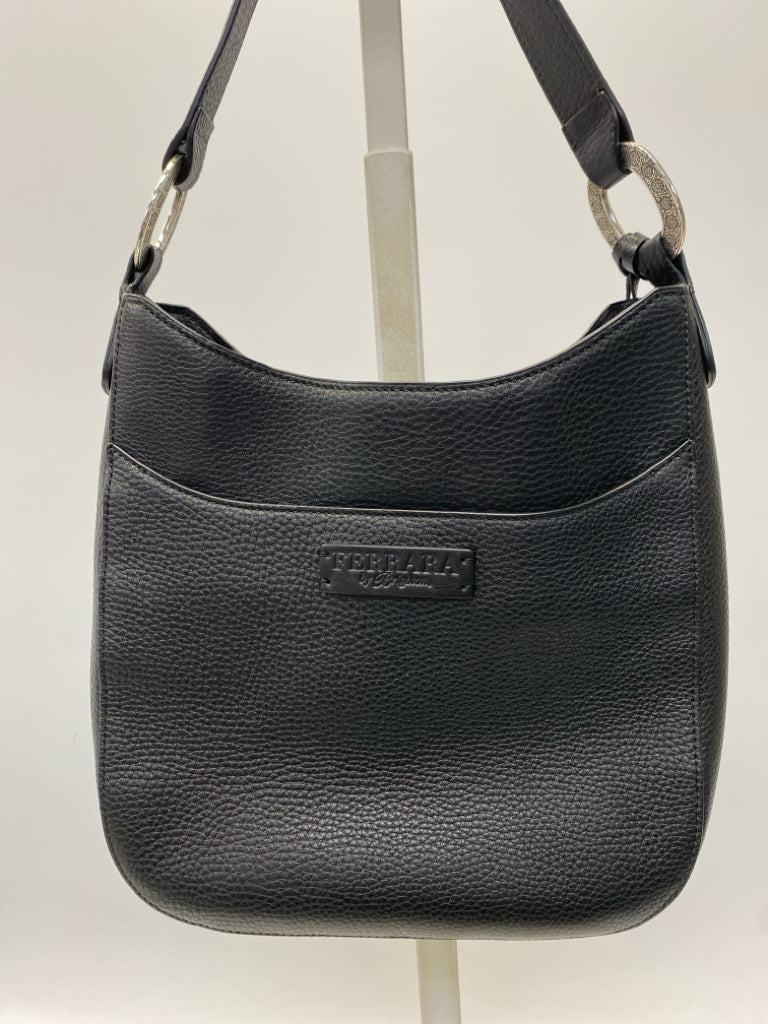 Brighton Black Medallion Leather Handbag