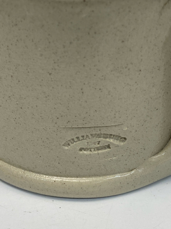 Williamsburg Cream Blue Leaves Pottery Coffee Mug