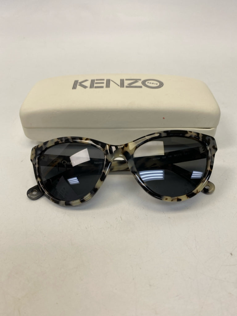 Kenzo Paris Gray Black Tortoise Shell Sunglasses