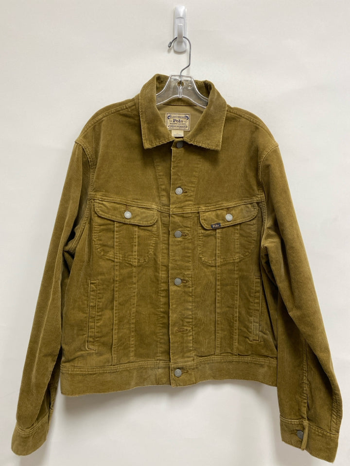 Polo Size L Camel Button Up Corduroy Men&