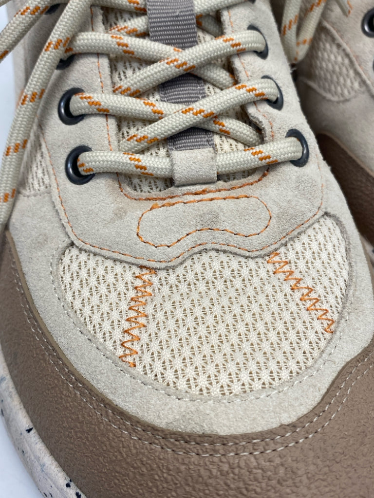 Taos US Shoe Size 9 Cream Brown Lace-up Sneakers