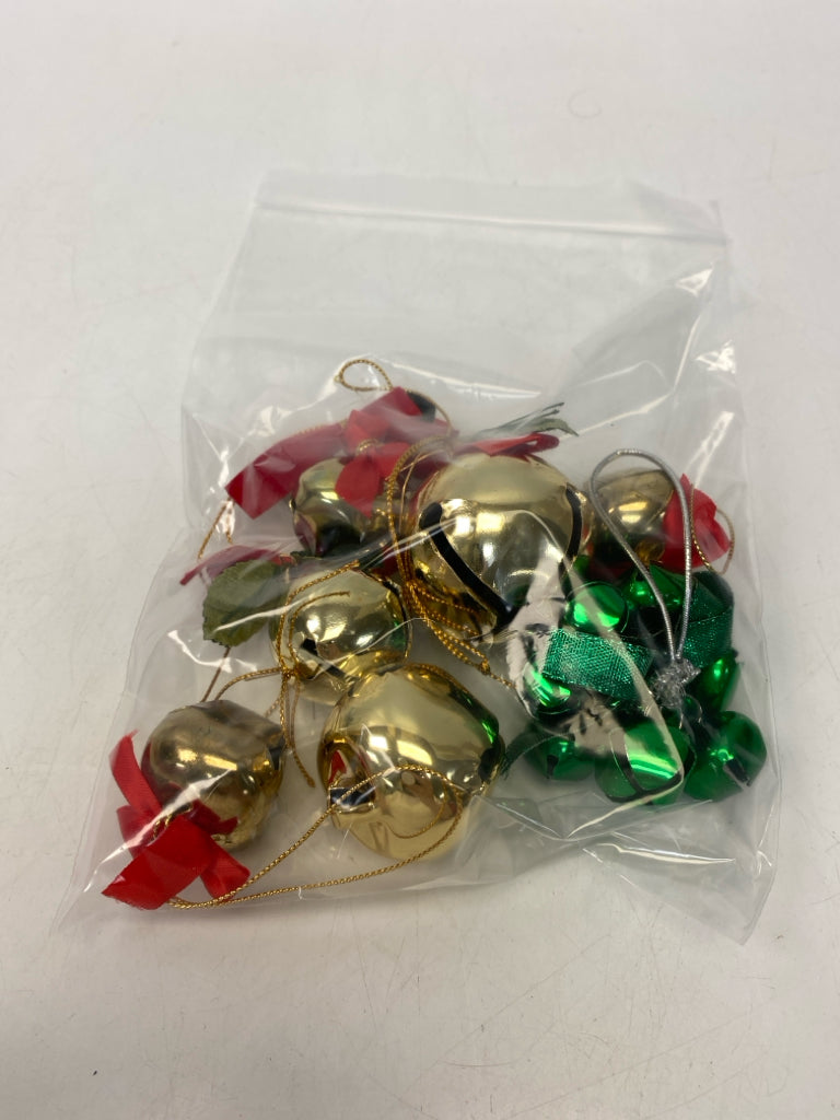 Green Red/Gold Jingle Bell Ornaments