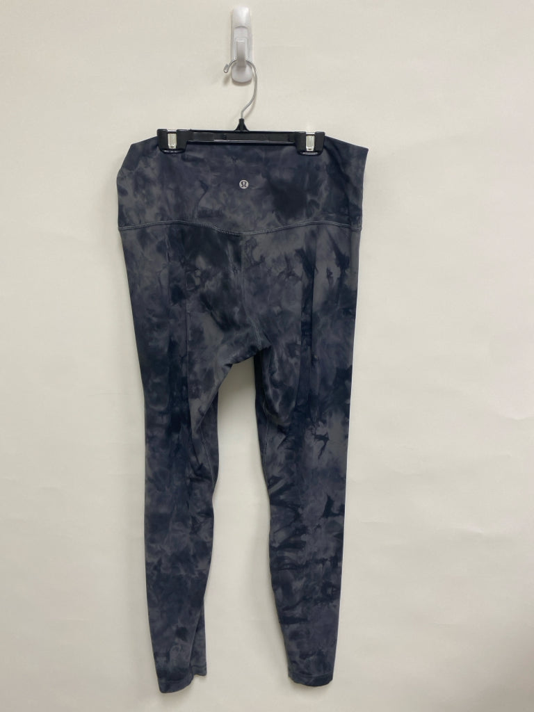 Lululemon Size XL Gray Black Tie Dye Athletic Leggings