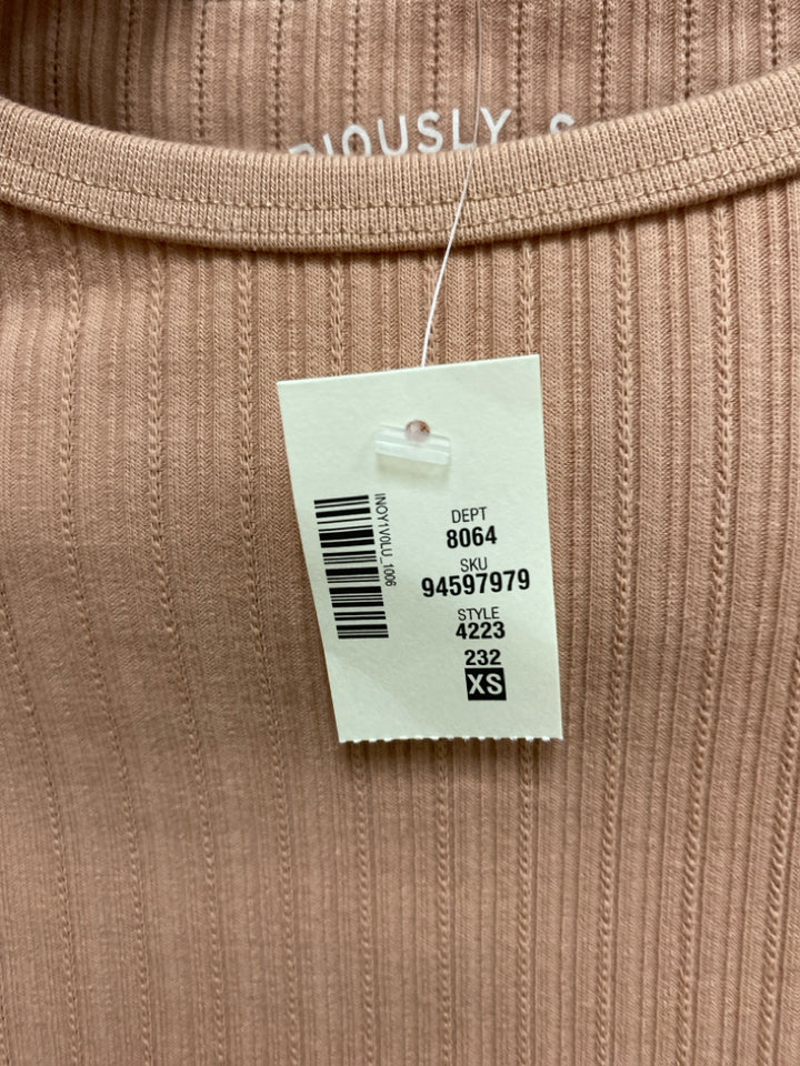 NWT Aeropostale Size XS Tan Ribbed Ladies Top