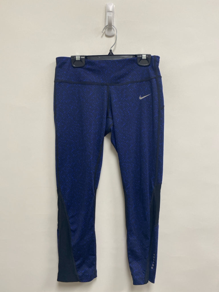 Nike Size S Black Blue Print Athletic Leggings