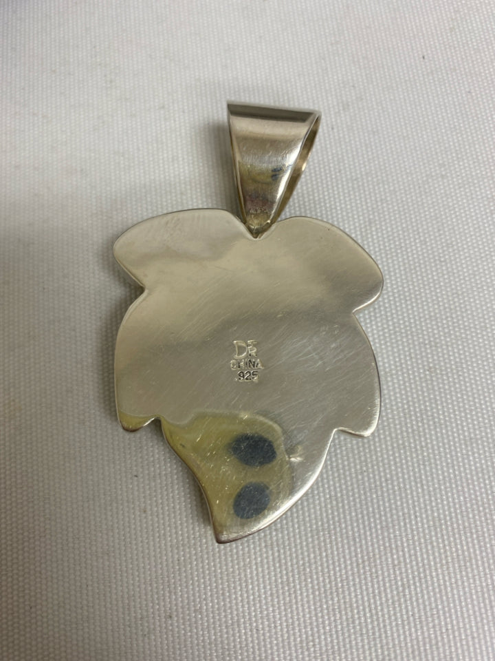 NEW/BOX Jay King Silver Sage Leaf Pendant