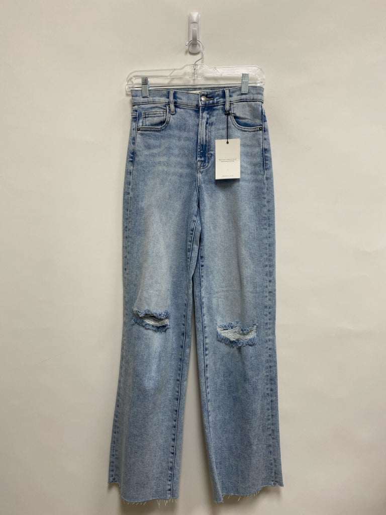 NWT VICI Size 25 Pale Denim Distressed Wide Leg Ladies Jeans