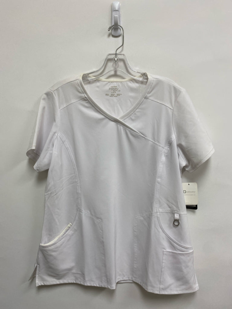 NWT Cherokee Size L White Uniform Top