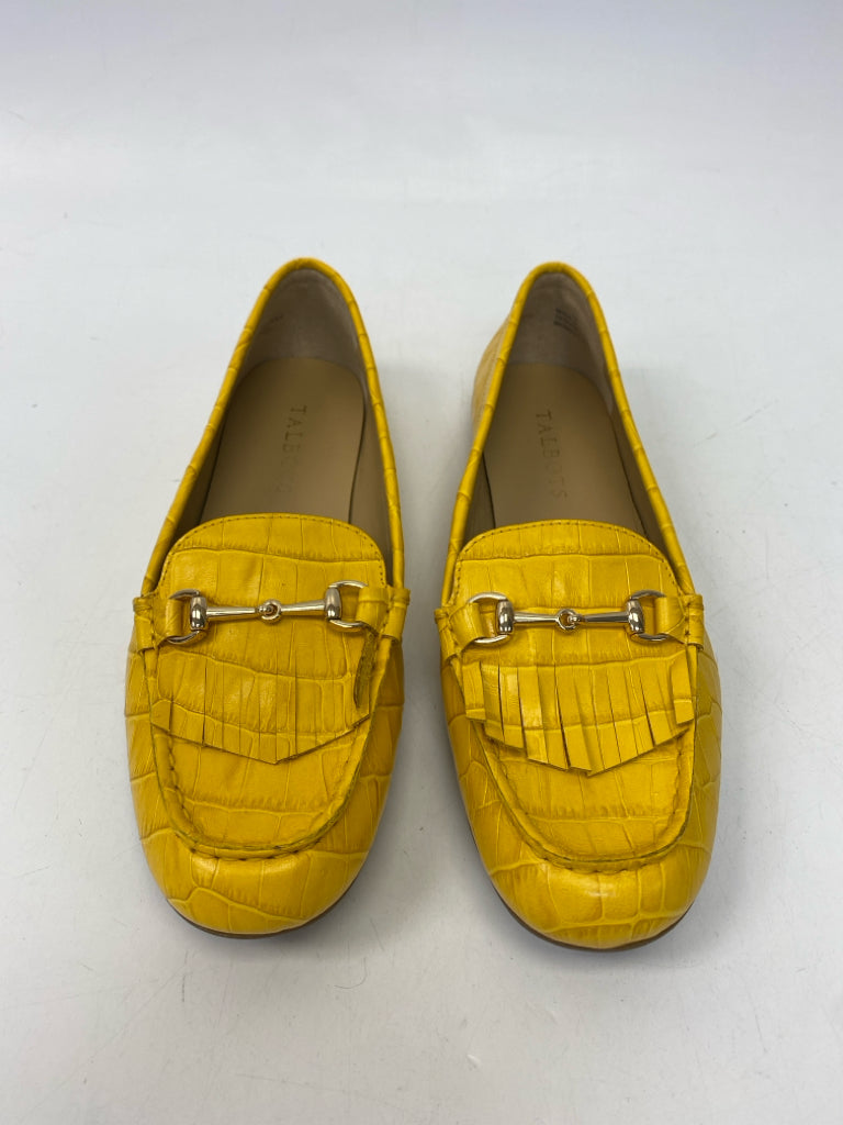 NWOT Talbots  Size 7 Yellow Embossed Flats