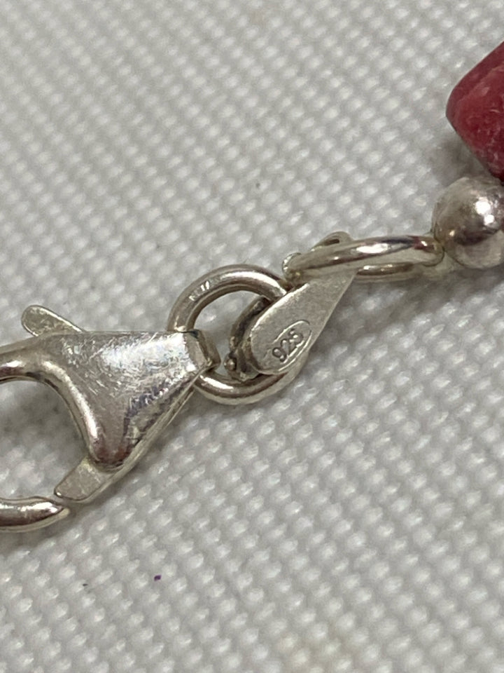Pink Silver Stones Bracelet