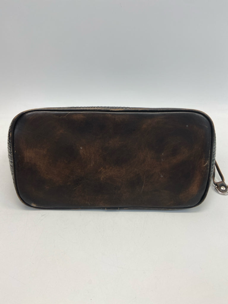 Freebird Black Dark Brown Embossed Handbag