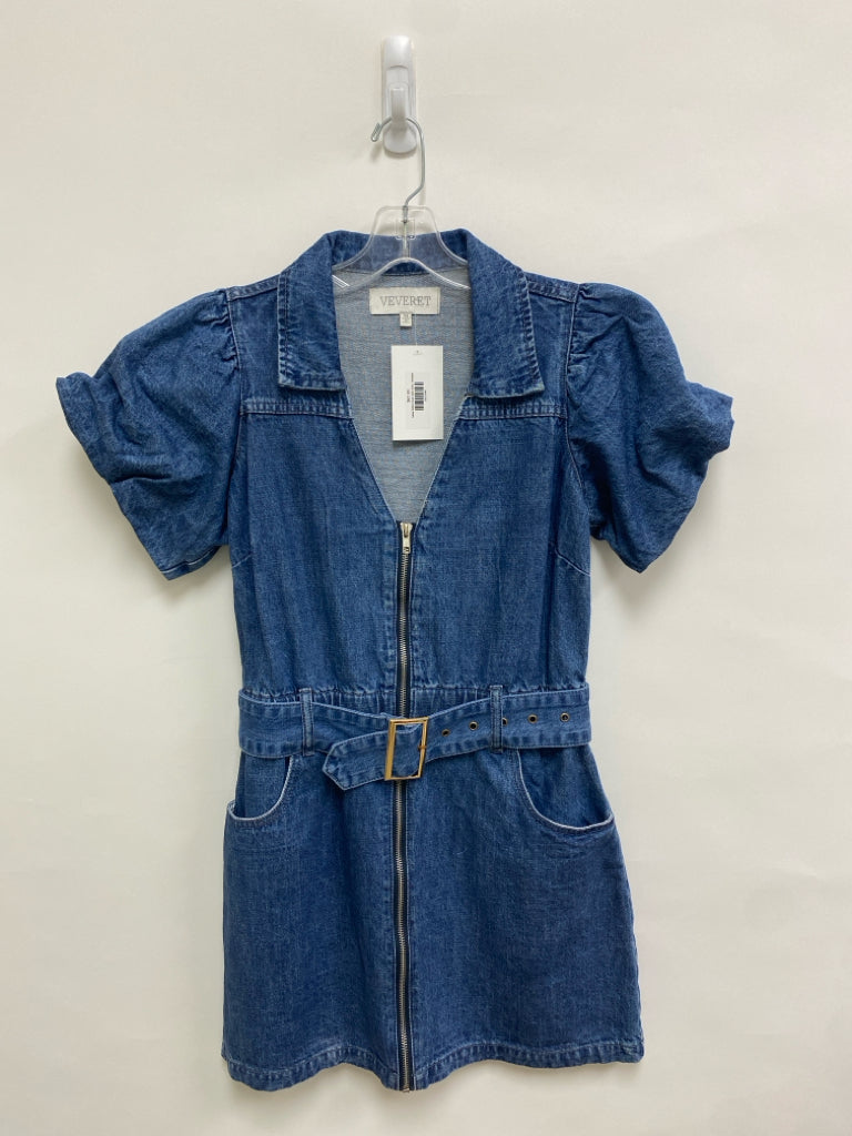 NWT Size M Blue Denim Zip Down Ladies Dress