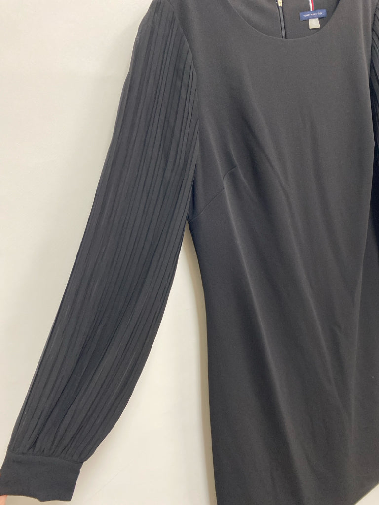 NWT Tommy Hilfiger Size 10 Black Pleated Puff Sleeve Ladies Dress