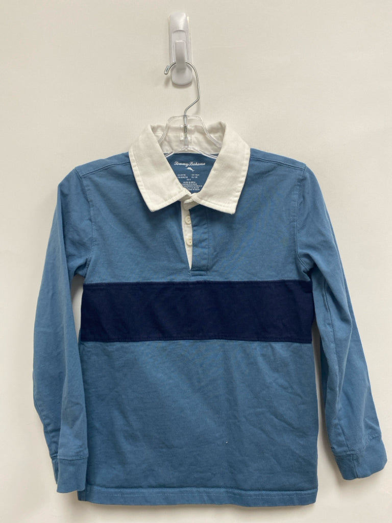 Tommy Bahama SIZE 7/8 Blue Navy Stripe Long Sleeve Boy&