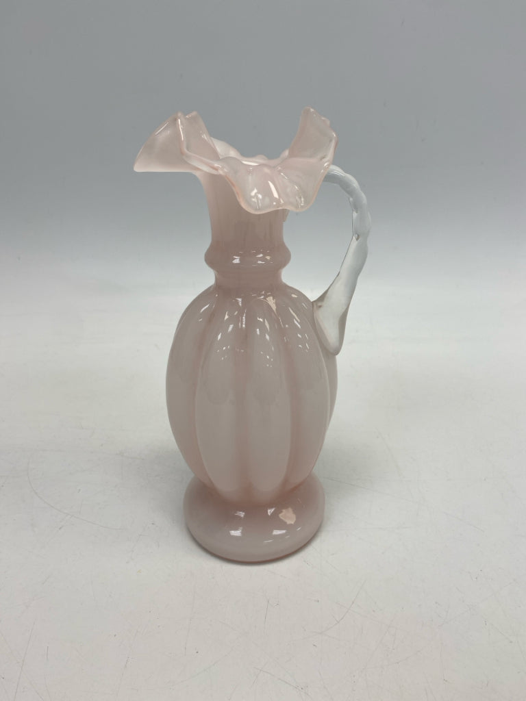 Fenton Pink Opalescent Glass Vase
