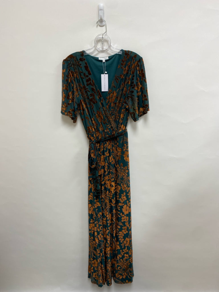 NWT BALTIC BORN  SIZE  XXL Forest Green Brown Floral Maxi Plus Size Dress