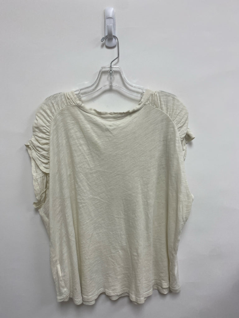 Pilcro Size M Ivory Smocking Ladies Top