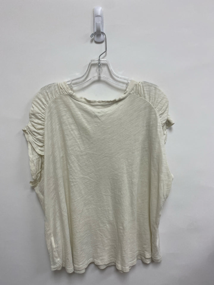 Pilcro Size M Ivory Smocking Ladies Top