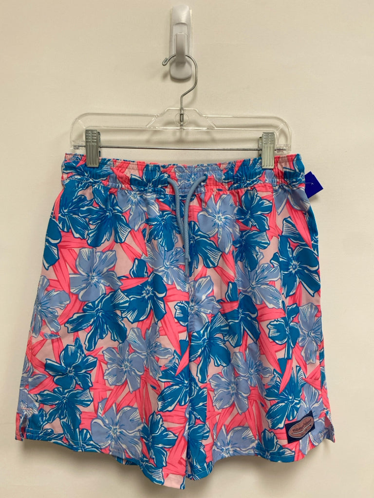 Vineyard Vines SIZE M Pink Blue/White Flowers Boy&