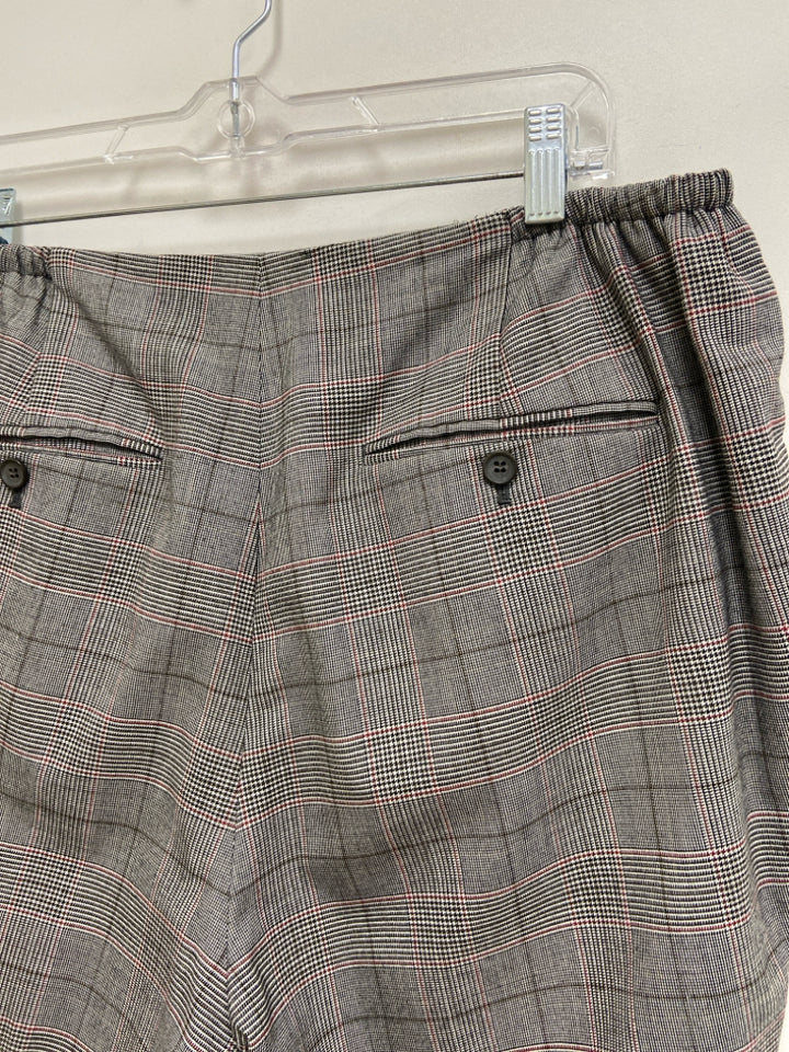 Talbots Size 16W Gray White/Red Houndstooth Plus Size Pants